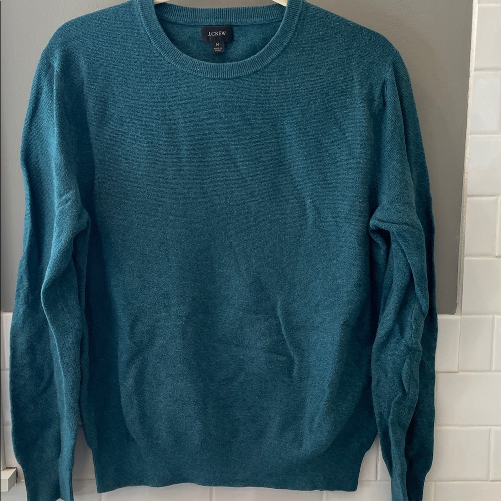 J. Crew Men's Deep Teal Crewneck Sweater